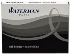 WATERMAN S0110850 - Musta - Täytekynä - Ranska - Reilun kokoinen pakkaus - 8 kappaletta