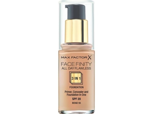 Max Factor Facefinity All Day Flawless Flexi-Hold 3in1 Primer Concealer Foundation SPF20 55 30 ml