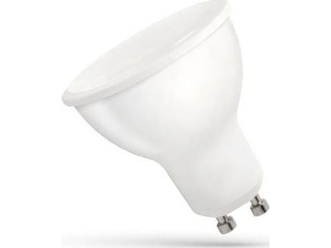 Spectrum LED GU10 pære 230V 6W SMD NW med opalhvitt glass SPECTRUM