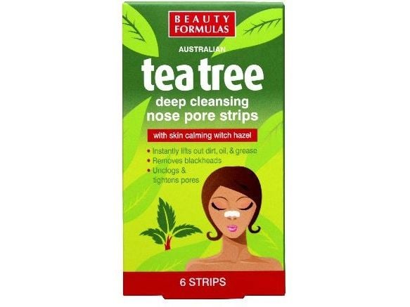Beauty Formulas Tea Tree Deep Cleansing Nose Strips 6 stk.