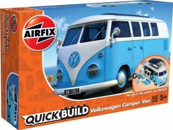 Airfix J6024, Modellbil, campingbil, Monteringssats, Volkswagen, Alla, Plast, 52 styck