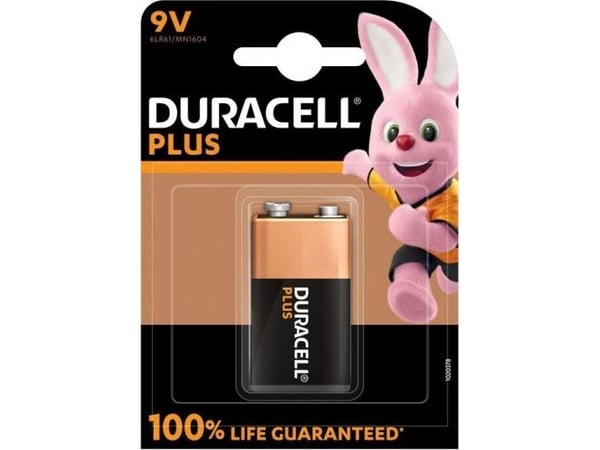 Duracell Plus - Batteri 9V - alkaliskt