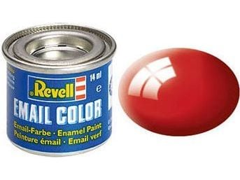 Emalj 14 ml, eldröd, blank