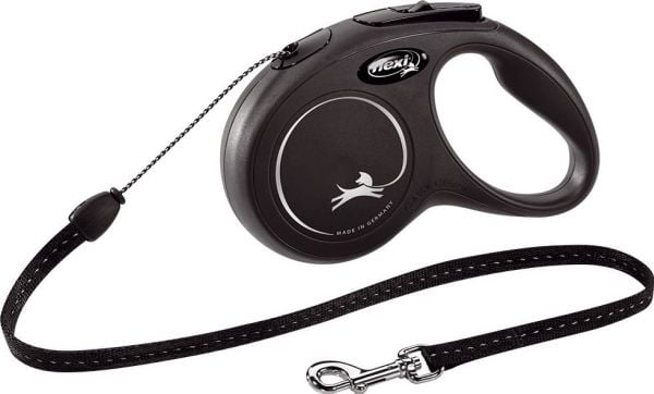Flexi New CLASSIC 5 m Sort Hund Fleksibel hundesnor