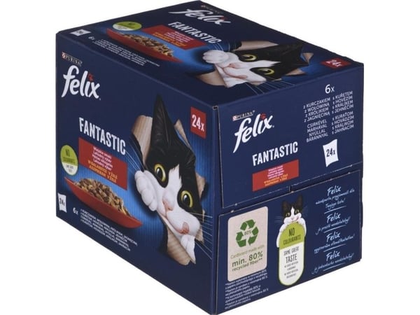 Nestlé FANTASTIC godis i gelé (ko, nötkött, kanin, lamm) 24x85 g