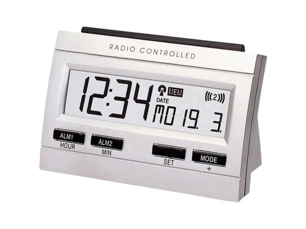 Technoline WT87, Digital vekkerklokke, Rektangel, Sølv, 12/24h, °C, LCD