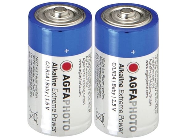 AgfaPhoto LR14 C-batteri R14 Alkali-mangan 1,5 V 2 stk.