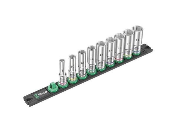 Wera stikkontakt magnetlist B Dyp 1 stikkontaktsett, 3/8" drev