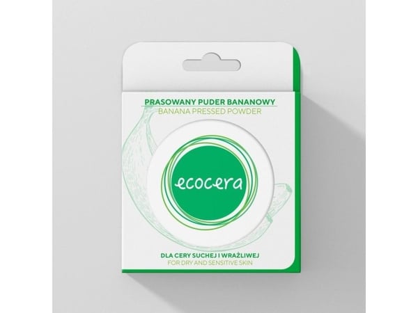 ECOCERA_Bananapresset pulverpresset bananpulver for tørr og sensitiv hud 10g