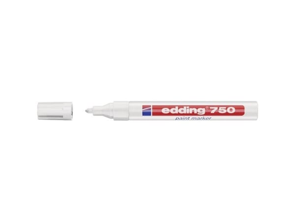 Paintmarker Edding 750 rund 2-4mm hvid (stk.)
