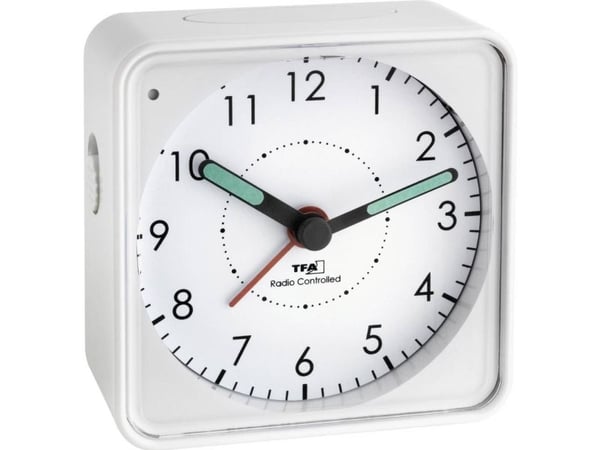 TFA-Dostmann 60.1510, Quartz vekkerklokke, Hvit, Gutt/Jente, Analog, Batteri, AAA