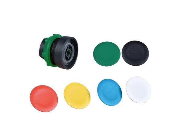Schneider Electric Harmony ZB5AA9 Painike Litteä ohjauspainike 1 painike Eri värinen lajittelu Paineen vapautus 1 kpl