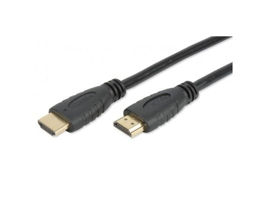 TECHly - HDMI-kabel med Ethernet - HDMI hann til HDMI hann - 2 m - dobbeltisolert - svart - formstøpt, 4K-støtte
