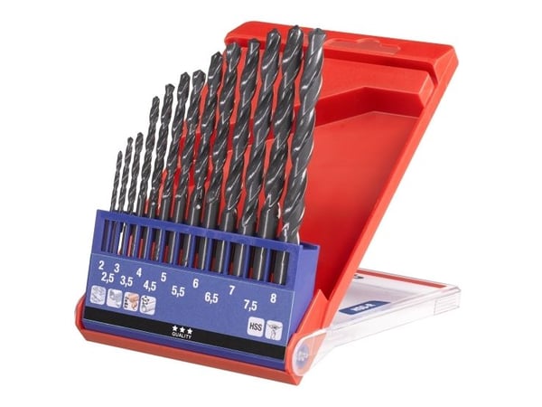 Einhell Kwb HSS porasarja, 2-8 mm, laatikossa, 13 osaa