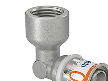 Uponor S-Press PLUS presvinkel 90° muffe/muffe 20 mm x 12"