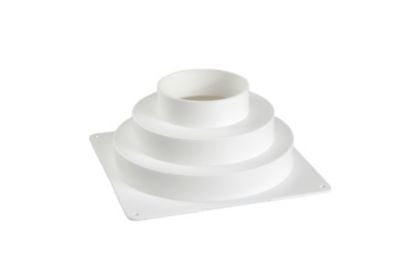 FRESH övergångsstycke/fläns 175x175 mm med stuts Ø82/125/160 mm