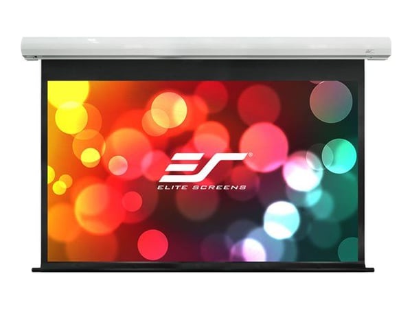 Elite Screens Saker Series - Projeksjonsskjerm - takmonterbar, veggmonterbar - motorisert - 230 V - 110" (279 cm) - 16:10 - MaxWhite FG - hvit