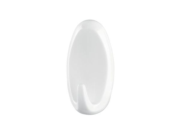 Tesa Powerstrips Large Oval - Selvklebende krok - hvit (en pakke 2)