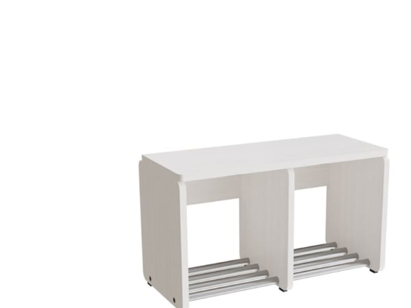 Garderobeindretning Eira Light, skohylde, 2 pladser, rumbredde 250 mm, naturfarvet krydsfinér