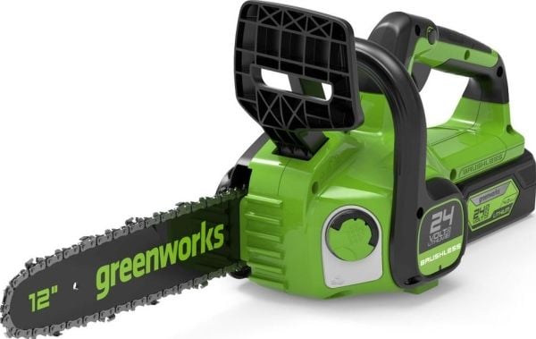 Greenworks GD24CS30, 30 cm, 7,8 m/s, 76,2 / 8 mm (3 / 8"), Sort, Grønn, Batteri, 24 V