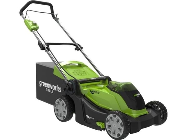 Greenworks 2504707UB 40 V batteri gressklipper - Inkl. 4 Ah batteri og lader