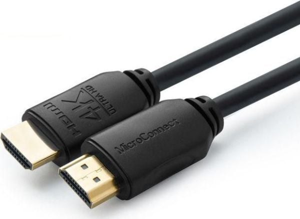 MicroConnect - Ultra High Speed - HDMI-kabel med Ethernet - HDMI hann til HDMI hann - 7.5 m - trippel beskyttelse - svart - støtte for Dolby DTS-HD...