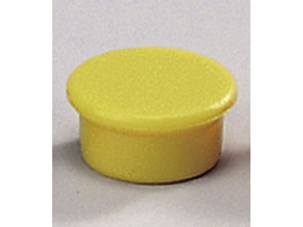 Magneetti dahle, rund, 13 mm, gul, pakke a 10 stk.