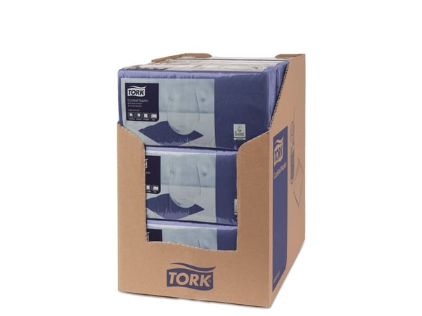Serviet Tork 24x24 cm 2-lag Blå,12 pk x 200 stk/krt