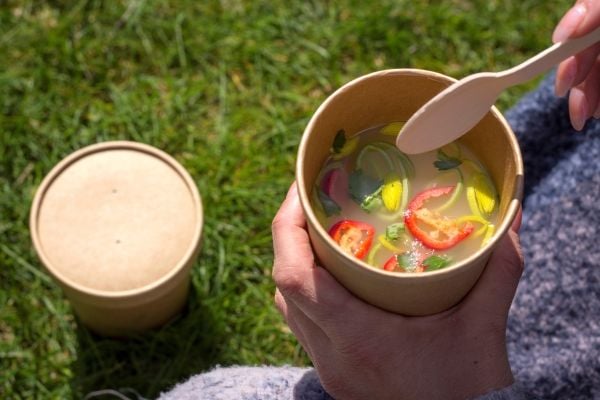 Papbæger Soup-To-Go 450 ml Ø97/75x100 mm Brun,500 stk/krt