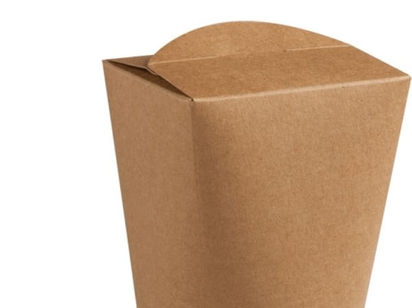 Kinaæske Wok 450 ml 16 oz Ø75x108 mm Rund bund Brun,500 stk/krt