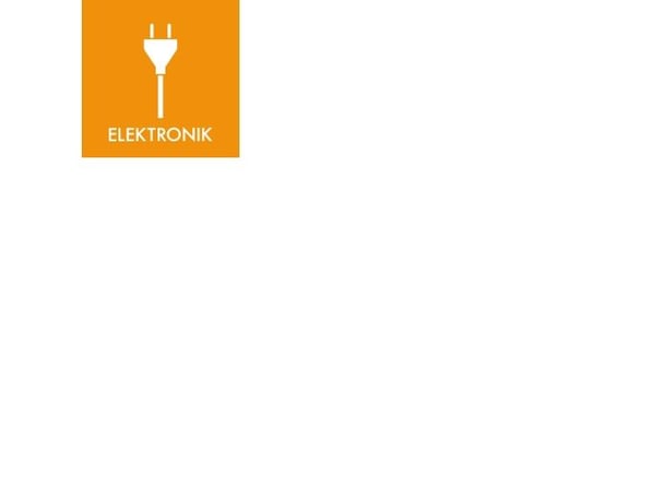 Piktogram SMÅT ELEKTRONIK 12x12 cm,stk