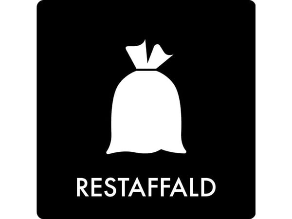 Jätekyltti RESTAFFALD 12x12 cm,1kpl