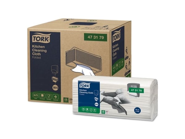 Aftørringsklud Tork Køkken 1-lag 415x355 mm Non-Wowen - (75 stk. x 4 pakker)