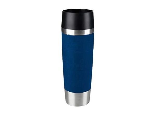 EMSA TRAVEL MUG Grande, Enkelt, 0,5 L, Sort, Rød, Rustfrit Stål, Polypropylen (PP), Silikone, Rustfrit Stål, 12 t, 6 t