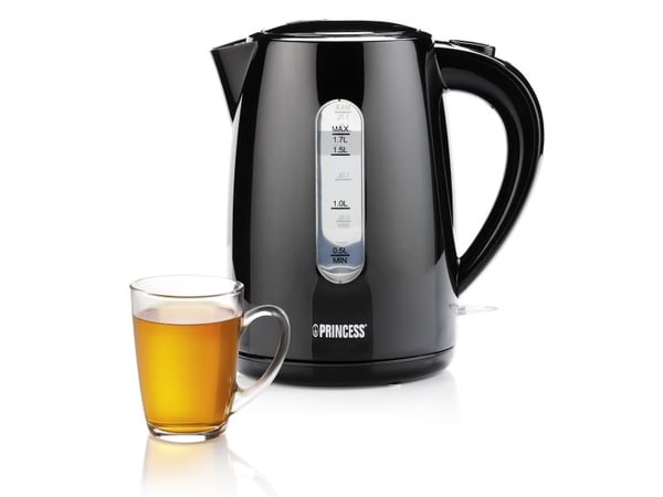Princess 236017, 1,7 l, 2200 W, Sort, Vannivåindikator, Trådløs
