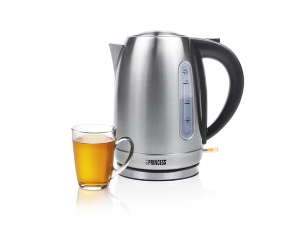 Princess 236018 - Vattenkokare - 1.7 liter - 2.2 kW - borstat rostfritt stål