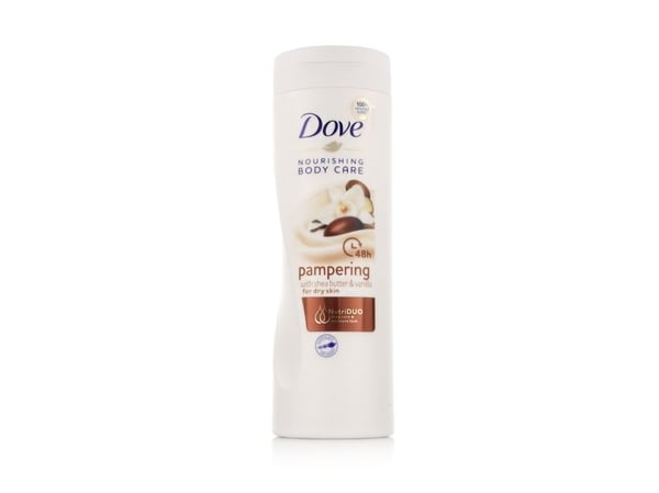 Dove Purely Pampering nærende lotion med duft av sheasmør og vanilje, 400 ml