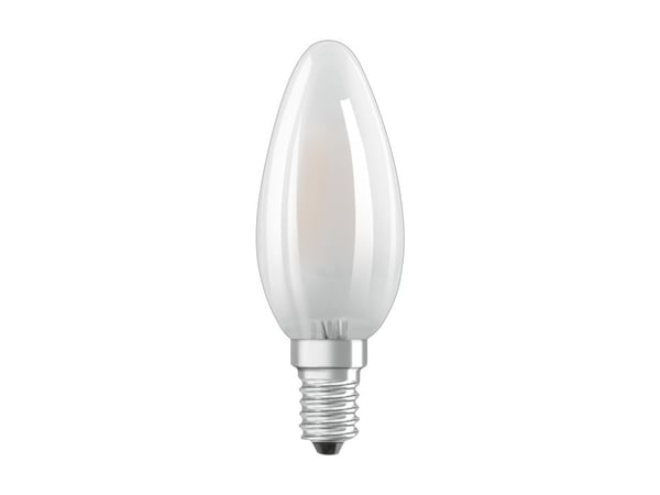 OSRAM STAR CLASSIC B - LED-filamentlyspære - form: B35 - mattslipt finish - E14 - 4 W (ekvivalent 40 W) - klasse E - varmt hvitt lys - 2700 K