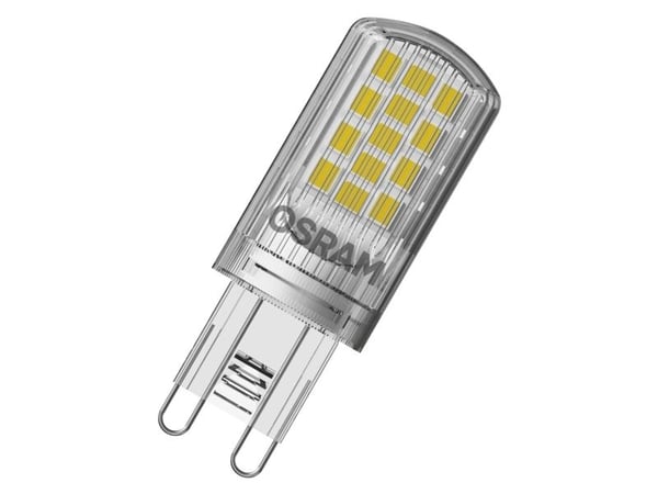 OSRAM PIN - LED-lyspære - form: T20 - klar finish - G9 - 3.8 W (ekvivalent 40 W) - klasse E - varmt hvitt lys - 2700 K