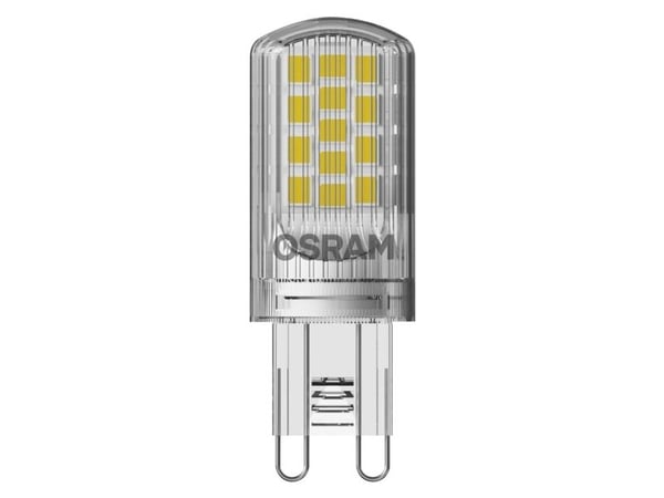 OSRAM PIN - LED-lyspære - form: T20 - klar finish - G9 - 3.8 W (ekvivalent 40 W) - klasse E - varmt hvitt lys - 2700 K