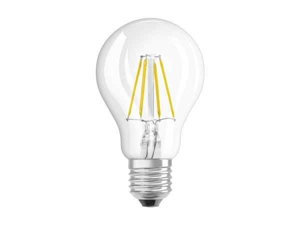 OSRAM STAR CLASSIC A - LED-glödlampa med filament - form: A60 - klar finish - E27 - 4 W (motsvarande 40 W) - klass E - varmt vitt ljus - 2700 K