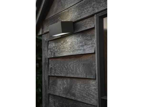 LUTEC GEMINI, Vegglys, Grå, Aluminium, IP54, Fasade, I