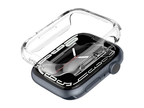 Spigen fodral Spigen Thin Fit Apple Watch 7 (45 mm) Crystal Clear