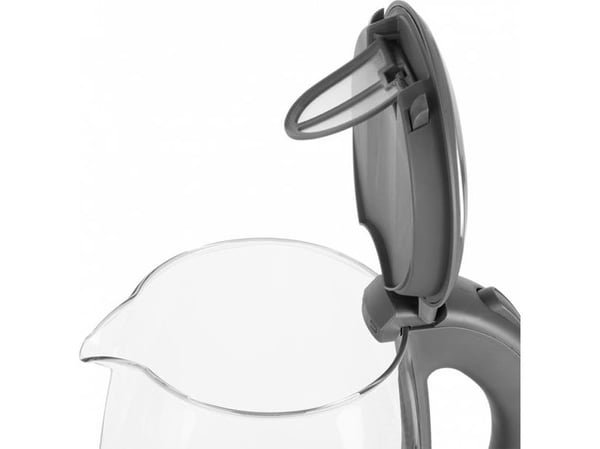 ECG RK 2020, 2 l, 2200 W, Grå, Gjennomsiktig, Glass, Plast, Justerbar termostat, Overopphetingsbeskyttelse