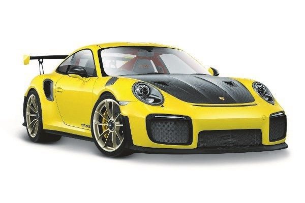 Maisto 31523, Modellsportbil, Monteringssats, 1:24, Porsche 911 Gt2 RS, Alla, Svart, Gul