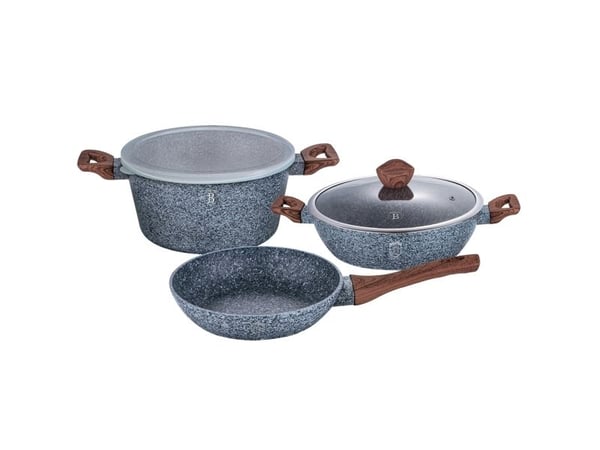 Berlinger Haus set granitfärgade formar/grytor BH-7060