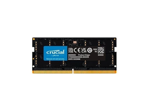 Crucial - DDR5 - modul - 32 GB - SO DIMM 262-pin - 4800 MT/s / PC5-38400 - CL40 - 1.1 V - ikke-bufret - ikke-ECC