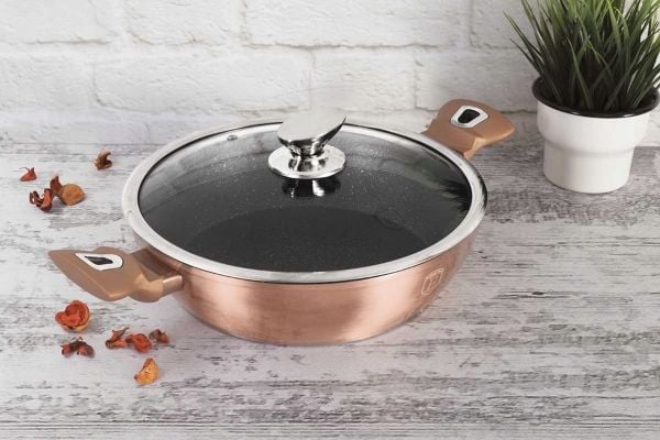 Berlinger Haus BH/1519N, 3,8 l, Rund, Rose Gold, Gjuten aluminium, Ergonomisk, Soft touch, gas, halogen, Induktion