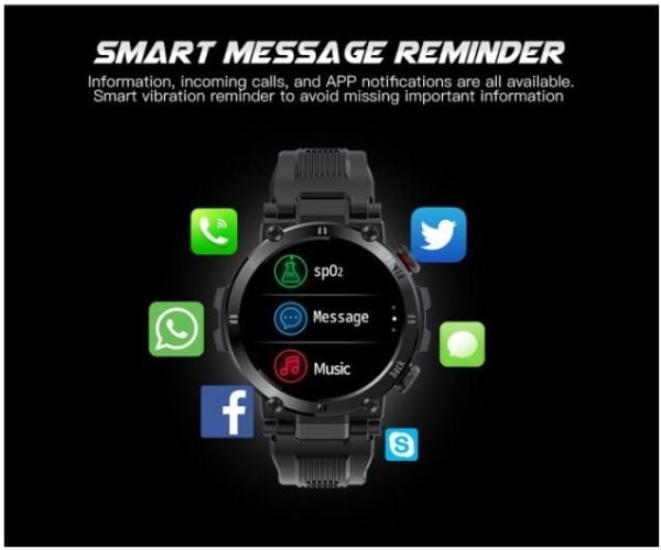 Senbono sports watch SMARTWATCH SPORTS WATCH BLACK GRAY SENBONO D13 SMART
