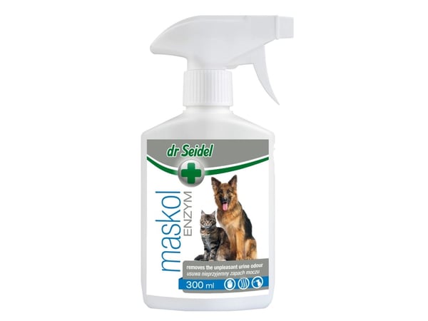 dr Seidel Maskol Enzym, Spray, Teppe, Møbel, Laminat, Parkett, Rug, Skrapestang, Flis, Møbeltrekk, Urin, Betong, Plast, Tekstil, 300 ml, Pumpe dyse